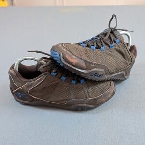 Kuru Chicane Hiking Shoes Mens 9 Brown Blue Trail Walking Sneakers Gorpcore